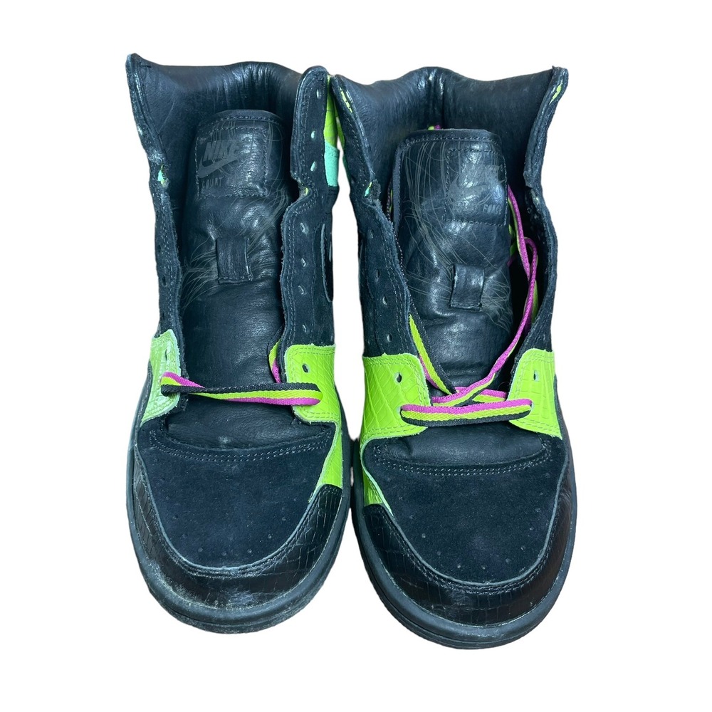 Nike Le Terme Swoosh Black and Green Sneakers‎ 313385-003 Men's SIZE 8.5 - Picture 7 of 13